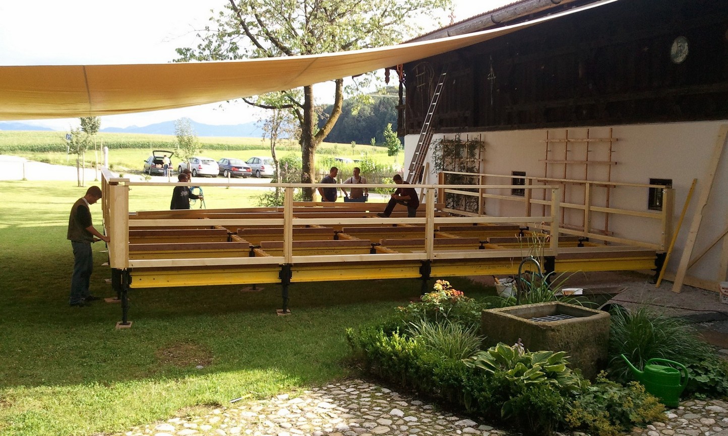 Gartenfest-Aufbau